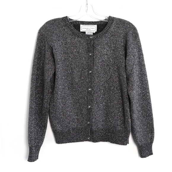 Adrienne Vittadini vintage 90s sparkly silver meta - Picture 1 of 5